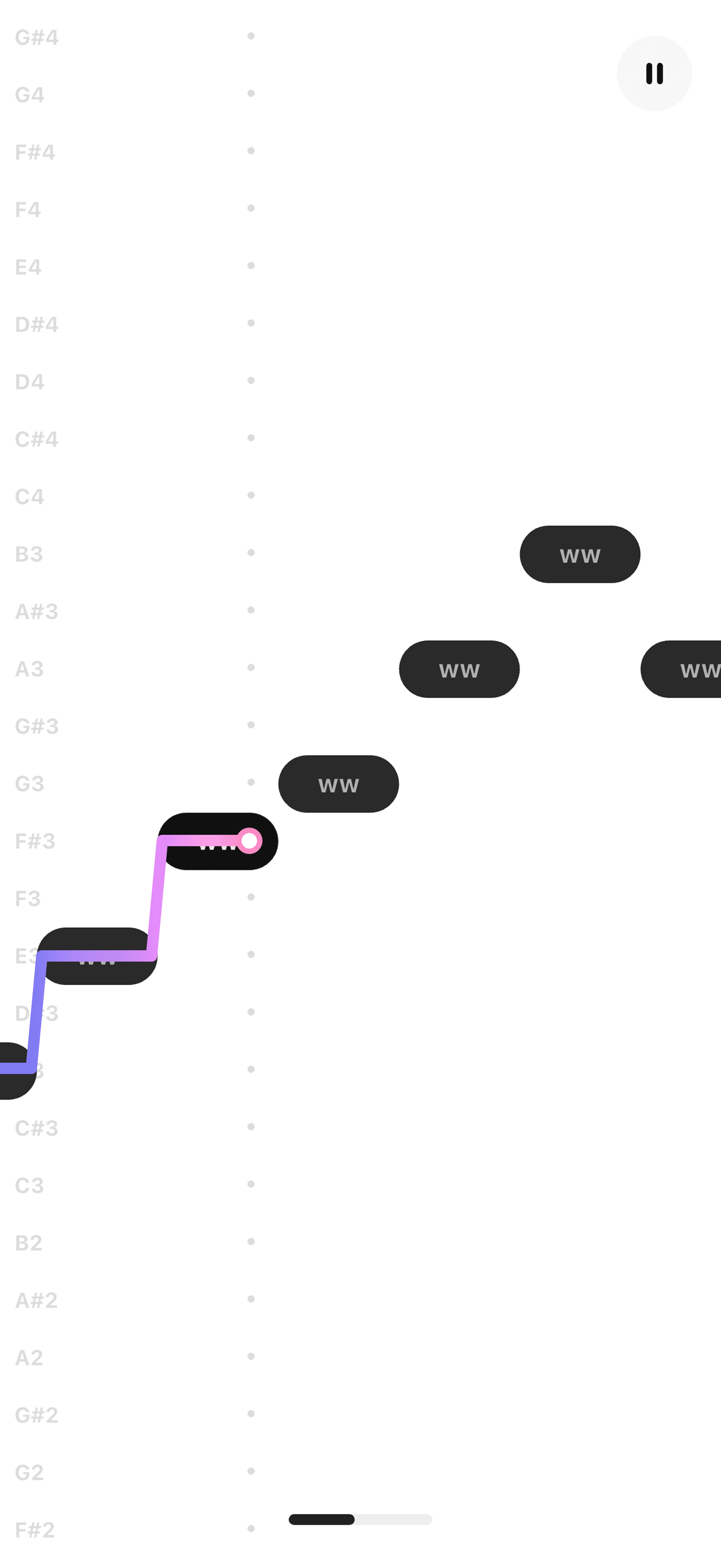 Real-time pitch detection